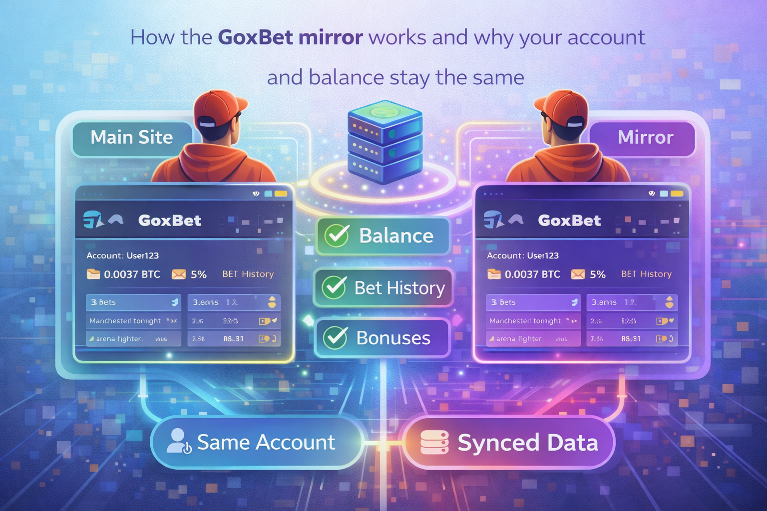 Как работает зеркало GoxBet: перенаправление на актуальный домен и доступ к аккаунту без потери данных